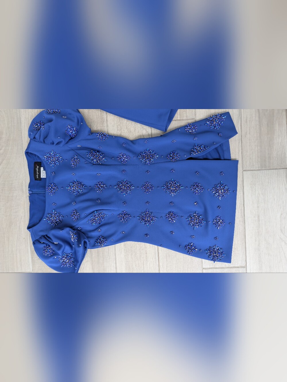 Embellished Royal Blue Two-Piece Prom Dress - Picture 3 of 5